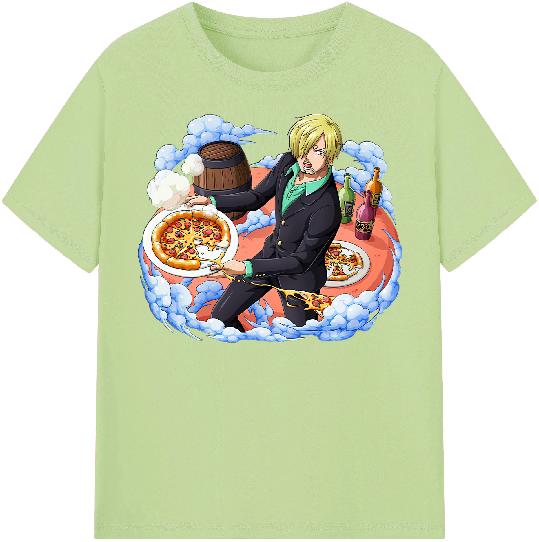 ワンピース サンジ ONE PIECE Sanji 綿100％半袖Tシャツ（フロントプリント）